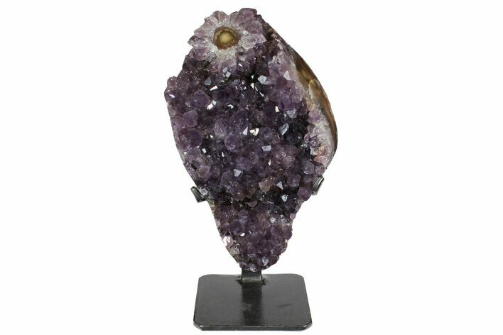 Amethyst Geode Section on Metal Stand - Uruguay #139841